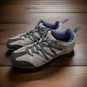 Merrell Womens Mykos Octo Stretch Periwinkle/Ice Walking Hiking Shoes Sz 10